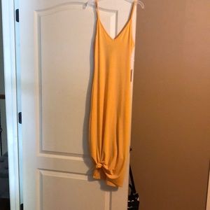 Golden Yellow Midi Dress